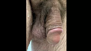 wet relaxed close up hairy cock