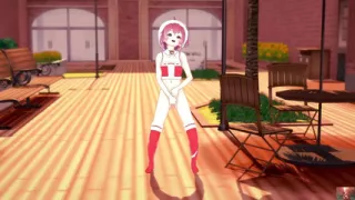 Santa Claus Girl Touches Herself While Undressing