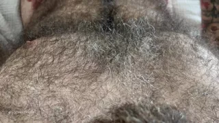 Furplay: POV Extremely Hairy Bisexual Bear Cums While Rubbing His Furry Body
