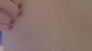 A wonderful start to the day touching the breasts