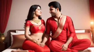 Boyfriend and girlfriend fucked in the garden at night