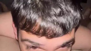 Straight boy with a cute face sucks my cock and gets delicious anal