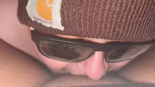 Latino man eating pussy