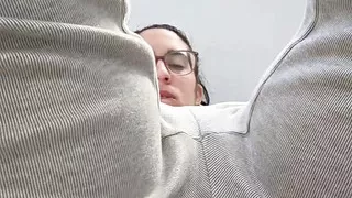 Masturbating on the balcony