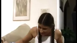 Sexy and horny eighteen-year-old bitch gets a hard fuck from her massager