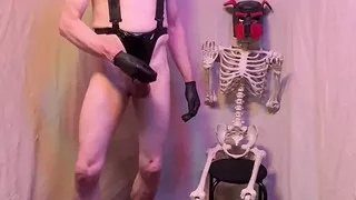 Mature Guy Plays With Hard Cock With Full Hard Balls