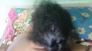 Married women doing cow girl position in bed for better orgasam mode