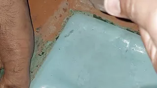 After whole family I rough and massage my bigcock