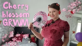 Cherry Blossom GRWM, Soft & Sensual Tease in a Cheongsam