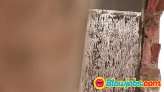 Brunette with big tits loves face cum in threesome