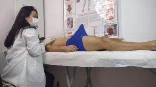 Nurse makes patient have very hard erection