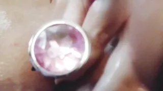 Real Amateur Playing with Her Ass and Her Pussy Messy