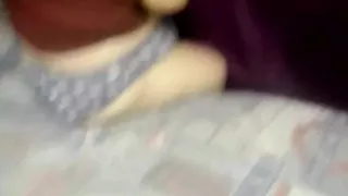 Ssbww big belly get pussy fucked pov style while  husband  rubs belly & cum on it