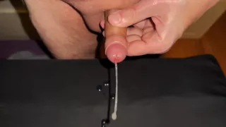 had full balls and had to jerk off my little foreskin cock until it cums - slow motion