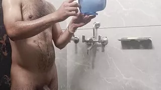 Hardcore action in bathroom with neighbour