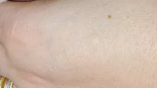 Step mom grabs step son big dick in erection for handjob