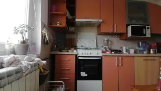 Hot mom prepares food naked in the kitchen. Amateur wife hairy pussy, big tits, big ass.