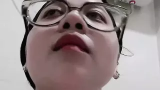 Masturbating in the bathroom, briefly going straight out