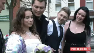 Busty tattooed MILF Stacey Saran fucked in her wedding dress from Pascal White