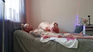 a friend saw me jerking off my dick and started sucking it until I came in her mouth