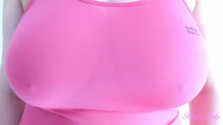 Perfect natural big tits hairy MILF