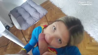 Small titted superwomen Gina Gerson has to save Mugur