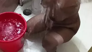 Bathroom Fuck with My 18 Year Old Servent! Huge Cumshot on Her Cute Face