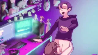Busty MILF Mona Love Gamer Nerds Big Cock - Cartoon Porn ( ENG DUBBED )