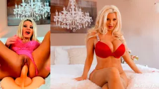 Sexy Blonde Brittany Andrews Enjoys A Big Dildo Up Her Twat!