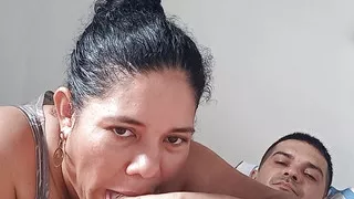 I give him a teapot with milk