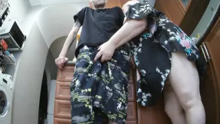 cumming with hot cum in my neighbor's mouth, which she swallows