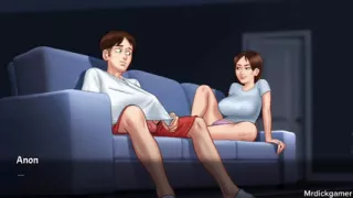 SUMMERTIME SAGA stepbrother marstubating as stepsister loves his cock and let's him bang her