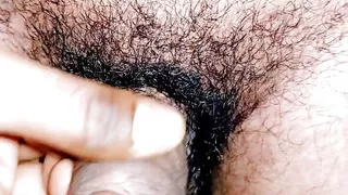 Femboy try to get her hairy flaccid micro impotent penis hard erect