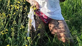 My cunt was licked and fucked high on the offside!!