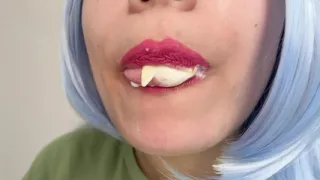 mouth and lips I eat and suck the ice cream