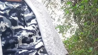 Outdoor masterbating watching with jerking and Peeing hard