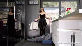 Susy Gala in her sexiest lingerie as she sucks, fucks and rides her way.