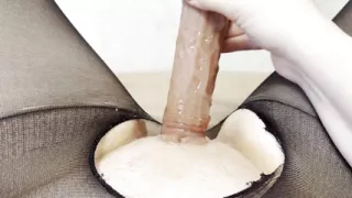 Horny Babe Masturbates Dildo