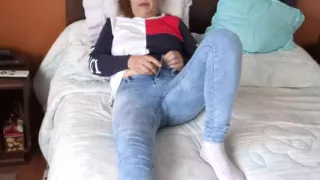 58 year old latina step mom masturbates in front of stepson and cums on her hairy pussy