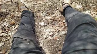 Desi Indian village man in jungle cock