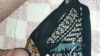 Cumshot thong handjob cum cum on Lea's new thong Part 3/3