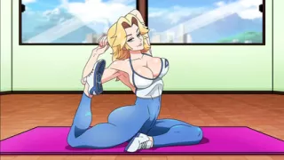 Sue's Yoga Practice ( Marvel ) - Blonde MILF Suck Big Cock ( Uncensored )