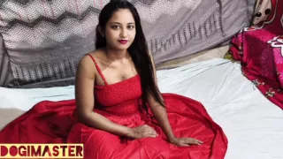 Desi indian bhabhi red dress fuking hard
