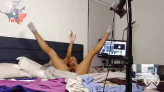 Hoodmilf - Asshole and Pussy Dancing on Knees