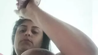 She Sucks My Cock to Make It Hard and Then Gets Fucked and Leaves Her Pussy Full of Milk