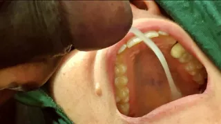 Best close up blowjob swallowing, big fat BBW milf sucking black cock, get loads of cum in her mouth, pumping, cumming, dumping