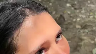 Caught blowjob in public