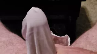 Gramny panty gusset fucking and cumming.