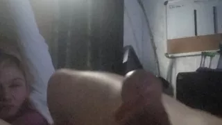 Friend&#039;s sister gave me her first ever foot job when we where hanging out after school