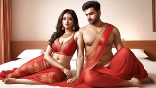 Beautiful Bhabhi Got Doggie Cream pie in Indian Saree, Indian Shy college Couples